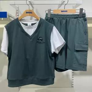 에스핏 HC21 레이어드 피케 5부 세트 상하세트 SJZ304MKTR04