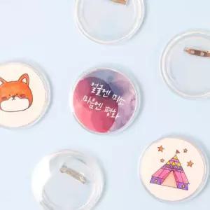 아트박스 호사문구 [아이디몬] 투명 그리기뱃지 6cm 아크릴원형)