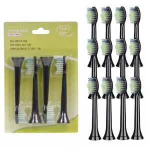 주주미엘 필립스 소닉케어 전동칫솔 호환 옵티멀 블랙 리필모 16개입