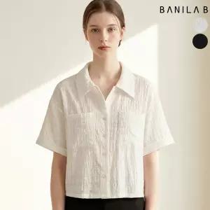 여성 셔링 끈나시 탑 세트 반팔 크롭셔츠