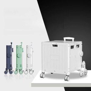 경량용 접이식 카트 장미색 듀티 핸들 스틸 백패킹수레 미니 달린 쇼핑 큐폴드