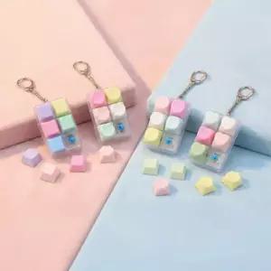 키보드 클리커 딸깍이 키캡키링6구 파스텔