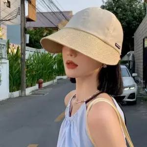 여성용 와이드 벙거지 모자 여름용 보닛 햇 버킷햇