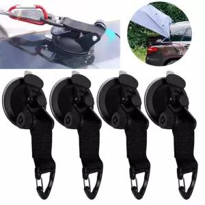 차박 도킹 차량용 텐트 야외 자동차 흡입 컵 가정용 여행 휴대용 후크 카라비너 재사용 가능 4 개