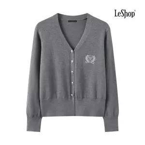 택가 59,000원 [르샵]브이넥 자수 데일리 니트 가디건 (DQ1CK005A)