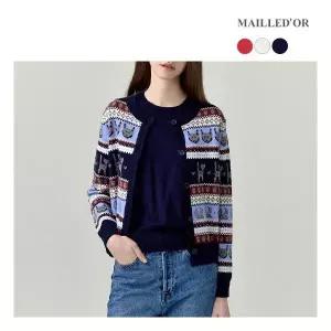 [홈쇼핑인기]마예도르 패턴 가디건+반팔니트 2종