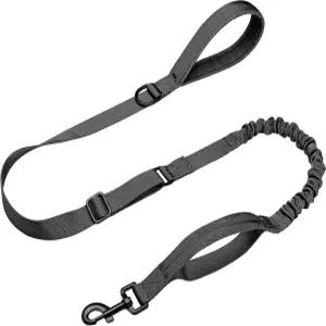 대형견을 위한 포레스트포 전술 개 목줄 충격 흡수 기능이 있는 헤비 듀티 번지 러닝 워킹 훈련용 패딩