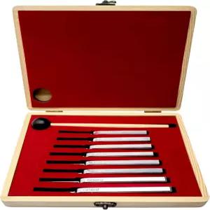 8팩 사운드 포크 세트 - 해머 포함 스테인리스 스틸 256Hz C 426.6 A 480 B 512 힐링 진동 도구