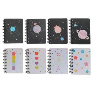 ZAYOIZY 8PCS 미니 스파이럴 노트북 작은 포켓 스케치북 저널 빈 페이지 컴팩트 메모장 손 크기