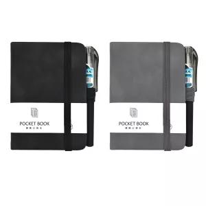 펜이 달린 미니 노트북 소형 포켓 하드커버 저널 메모장 다기능 A7 비즈니스 학생용 학교 사무실 다이어리