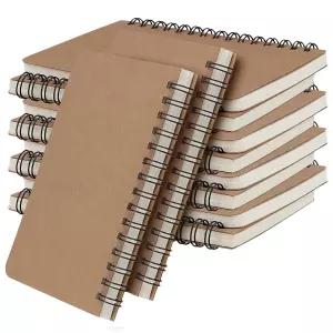 YuENPUN 10PCS A6 미니 나선형 노트북 세트 5.5x4 인치 100gsm 대학용 페이지 사무용 노트 필기용 줄