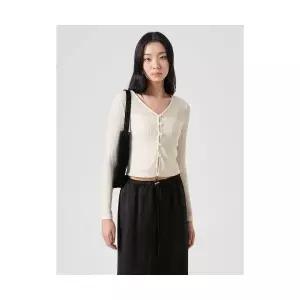 매장정품 에잇세컨즈 8SECONDS 카디건형 티셔츠 아이보리 324941LY70 680457