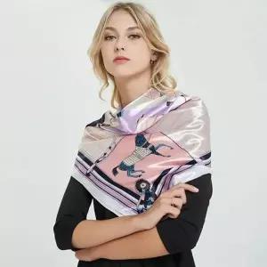 ( )올리비아 사각 스카프 여성 숏스카프 여성 봄스카프 사각스카프 여자 용품 패턴스카프 선물 소품 패션