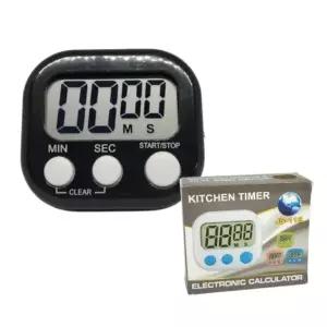 ( )디지털 주방 쿠킹 타이머 공부 스톱워치 블랙