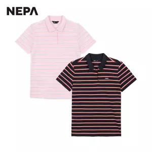 네파 여성 스트라이프 반팔 폴로티셔츠 7K45251