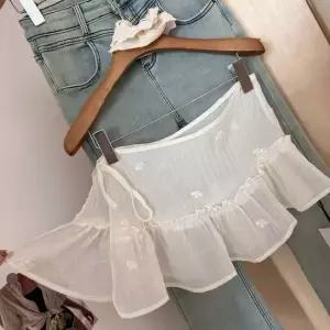 시스루 레이어드 치마 여자 셔링 랩업 스커트