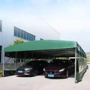 자바라 텐트 투명 캐노피 초대형 주차장용 방수 이동식