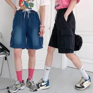 여성 청 카고 반바지 5부 데님 팬츠 -WPN0370- 여름