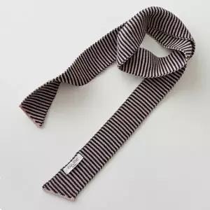 스트라이프 니트 스카프 모사 타이 포인트 심플 넥워머 머플러 데일리