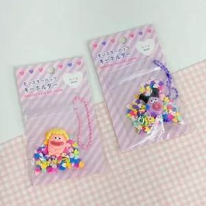 [셀러허브 패션]몬스터 하트 비즈 지퍼백 키링 백참 (47901908)