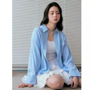 (스타필드 안성 로엠)링클프리 오버핏 셔츠_RMYWG23R12