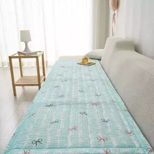 [르헤브] 러블리본 시원한 시어서커 여름 쇼파패드 소파 매트 깔개 3인용