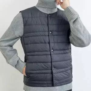 [에이치플러스몰]남자 경량 패딩조끼 투웨이 넥라인 패딩 조끼 얇은 롱 여성 축구