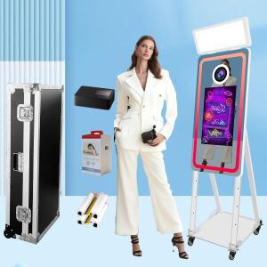 40인치 매직 미러 포토 부스, 휴대용 터치스크린 머신 (웨딩용)