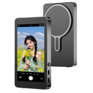 무선 모바일 폰 모니터 스크린 자기 부착 셀카 브이로그 후면 카메라 또는 라이브 스트림용 아이폰 안드로