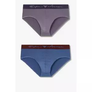 매장정품 EMPORIO ARMANI UNDERWEAR 엠포리오 아르마니 언더웨어 남성 커시드 로고 밴딩 브리프 2종SET(081