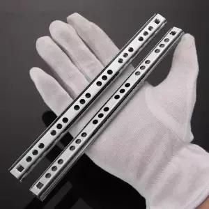 2Pcs 8 16 볼 베어링 서랍 슬라이드 가구 스틸 키보드 캐비닛 찬장 러너