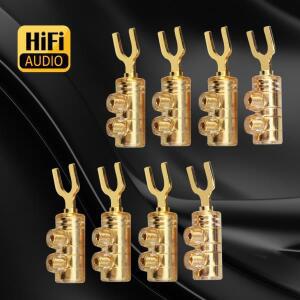 나사 잠긴 Y 스페이드 Hifi 오디오 바나나 U/Y 플러그 DIY 스피커 케이블 잭 터미널