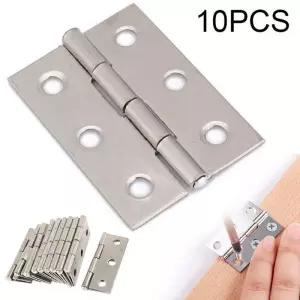10Pcs 하드웨어 스테인레스 스틸 경첩 도어 커넥터 서랍 6 가구 책장 창 캐비닛 피팅에 대 한 장착 구멍