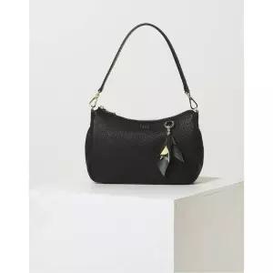 [정품] 닥스 ACC [MISTY FLOWER] 블랙 참장식 가죽 숄더백 DCBA2F542BK {균일가 딜}