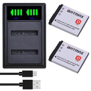 Batmax NP-FD1 카메라 배터리 + LED 듀얼 USB 충전기 소니호환 DSC T300 TX1 T900 T700 T500 T200 T77 T2 G