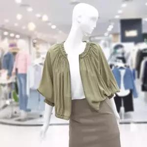 [셀러허브 1]abfz sh06 여리핏 셔링 블루종 집업 점퍼  SLBNA5U31G (46568831)