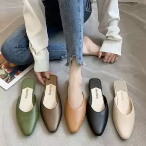굽낮은 구두 플랫슈즈 블로퍼 뮬 단화 여성신발 hmY7+7xrs
