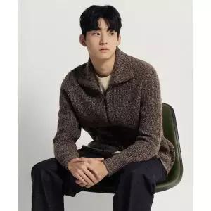 매장정품 빈폴 BEANPOLE MEN 트위드 멜란지 카디건 브라운 BC5Y5AC43D 664938