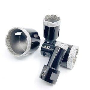 다이아몬드 건식 진공 드릴 비트 도자기 세트 도구 대리석 타일 코어 드릴링 오프너 스레드 구멍 브레이징 M14 화강암