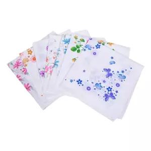 순면 정사각형 은은한 꽃프린팅 이중 가제나염 손수건 손수건 롱손수건