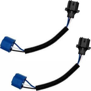 NTNEV 2PCS H13 남성부터 H4 여성 어댑터 헤드라이트 커넥터 변환 케이블 키트 지프 랭글러 JK