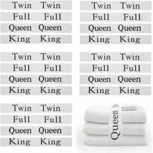 침대 시트 세트용 zjdbset 20피스 정리 밴드 옷장 탄성 리넨 라벨 퀸 킹 풀 트윈