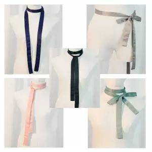 패션아이템 여성넥타이 슬림 롱 타이 스카프 5컬러