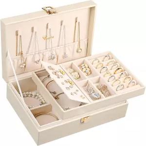 여성 소녀용 부바 주얼리 박스 정리함 2겹 대형 남성 보관 케이스 목걸이 귀걸이 반지 팔찌 빈티지 선물