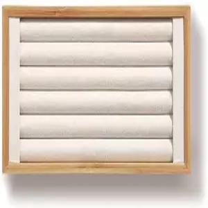 대나무 반지 홀더 진열대 귀걸이용 보석 정리대 베이지 판매