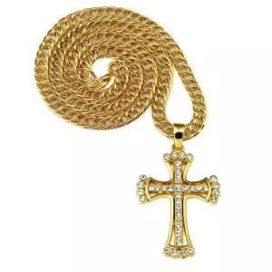 다이아 십자가 큐빅 체인 펜던트OC KCd6+1rNX