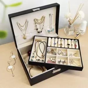 누이르 블랙 악세사리 정리함 보석함 귀걸이보관 쥬얼 누이르 블랙 보석함