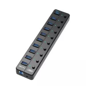 유전원허브 멀티포트USB허브 A타입 개별전원 노트북 회의실 10in1