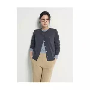 매장정품 빈폴 BEANPOLE LADIES [Essential] 울 라운드넥 카디건 애쉬 (BF595AE024) BF595AE024 661292