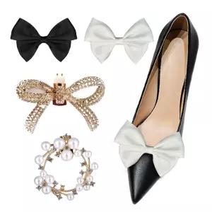 웨딩슈즈 셀프웨딩 구두 코사지 탈착식 액세서리 리본 YQx7+4BKW